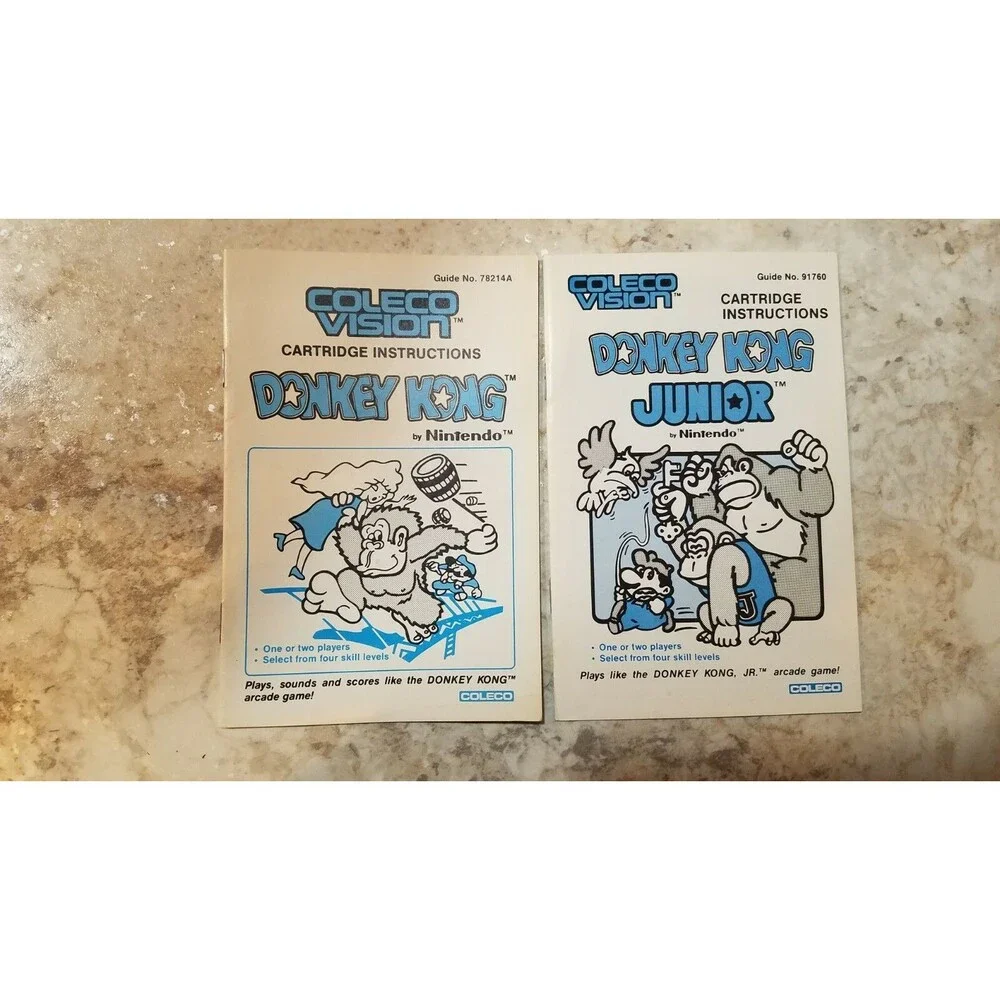 ColecoVision Donkey Kong & Donkey Kong Junior Manual Lot Only